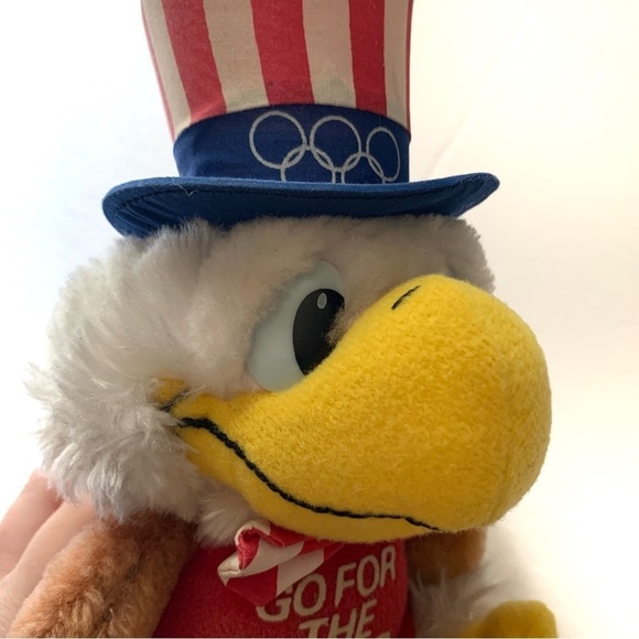 Sam The Olympic Eagle Vintage Stuffed Animal 1980 - Picture 10 of 13